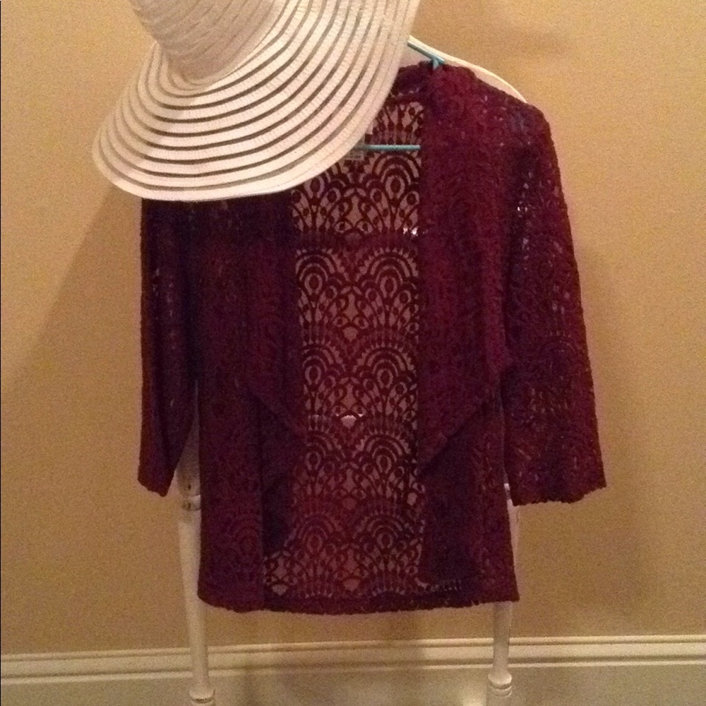 Burgundy cardigan